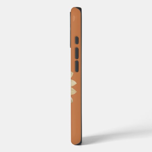 Personalized Sunflower Name Terra Cotta Phone Case Case-Mate iPhoneケース (裏面 / 左)