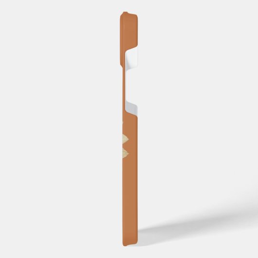 Personalized Sunflower Name Terra Cotta Phone Case iPhoneケース (左側面)