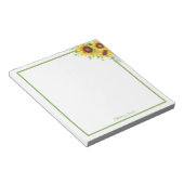 Personalized Sunflower Notepad ノートパッド (アングル)