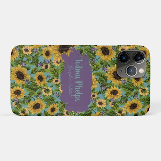 Personalized "Sunflower Rapture" Case-Mate iPhoneケース (裏面(横))