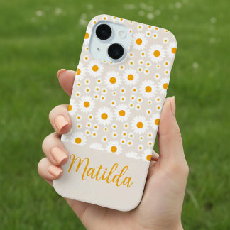 Personalized Sunny Daisy Pattern Phone Case iPhone 15ケース
