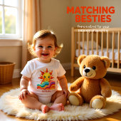 Personalized Sunny Rainbow Baby  ベビーTシャツ