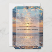 Personalized Sunset Funeral Photo Thank You Card サンキューカード (裏面)