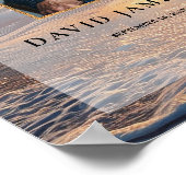 Personalized Sunset Funeral Welcome Sign ポスター (角)