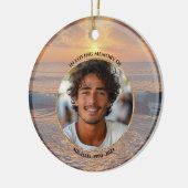 Personalized Sunset Memorial Ornament セラミックオーナメント (左)