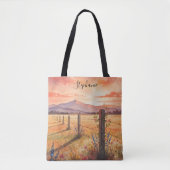 Personalized Sunset Wildflower トートバッグ (正面)