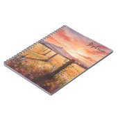 Personalized Sunset Wildflower Journal Notebook ノートブック (左側)