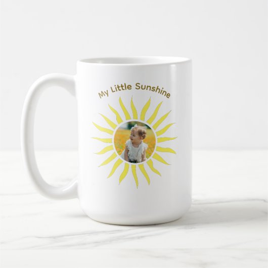 Personalized Sunshine Baby Photo Mug コーヒーマグカップ (左)