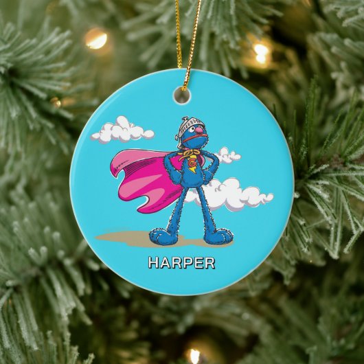 Personalized Super Grover | Custom Name & Photo セラミックオーナメント (ツリー)