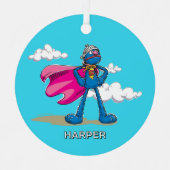 Personalized Super Grover | Custom Name & Photo メタルオーナメント (正面)