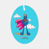 Personalized Super Grover | Custom Name & Photo メタルオーナメント (正面左)