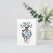 Personalized Super Mom with Son and Daughter Gift エンクロージャーカード (スタンド正面)