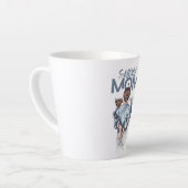 Personalized Super Mom with Son and Daughter Gift カフェラテマグ (左アングル)