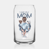 Personalized Super Mom with Son and Daughter Gift ガラス缶 (裏面)