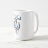 Personalized Super Mom with Son and Daughter Gift コーヒーマグカップ (正面右)