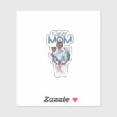 Personalized Super Mom with Son and Daughter Gift シール (シート)