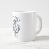 Personalized Super Mom with Son and Daughter Gift ジャンボコーヒーマグカップ (正面右)