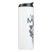 Personalized Super Mom with Son and Daughter Gift タンブラー (回転左)