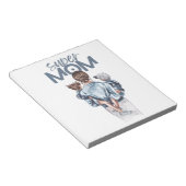 Personalized Super Mom with Son and Daughter Gift ノートパッド (アングル)