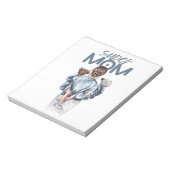 Personalized Super Mom with Son and Daughter Gift ノートパッド (回転)