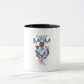 Personalized Super Mom with Son and Daughter Gift マグカップ (中央)
