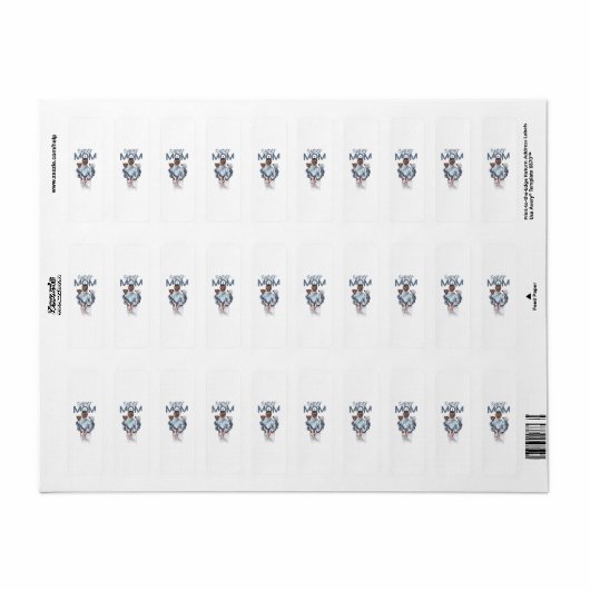 Personalized Super Mom with Son and Daughter Gift ラベル (フルシート)