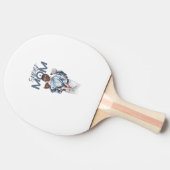 Personalized Super Mom with Son and Daughter Gift 卓球ラケット (横)