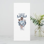 Personalized Super Mom with Son and Daughter Gift  招待状 (スタンド正面)
