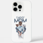 Personalized Super Mom with Son and Daughter Gift Case-Mate iPhoneケース (裏面)