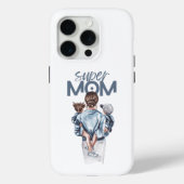 Personalized Super Mom with Son and Daughter Gift Case-Mate iPhoneケース (裏面)
