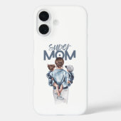 Personalized Super Mom with Son and Daughter Gift Case-Mate iPhoneケース (裏面)