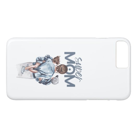 Personalized Super Mom with Son and Daughter Gift Case-Mate iPhoneケース (裏面(横))