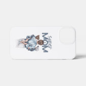 Personalized Super Mom with Son and Daughter Gift iPhoneケース (裏面横)