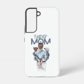 Personalized Super Mom with Son and Daughter Gift Samsung Galaxyケース (裏面)