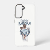 Personalized Super Mom with Son and Daughter Gift Samsung Galaxyケース (裏面)
