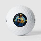 Personalized Superhero Callaway Warbird Golf Balls ゴルフボール (正面)
