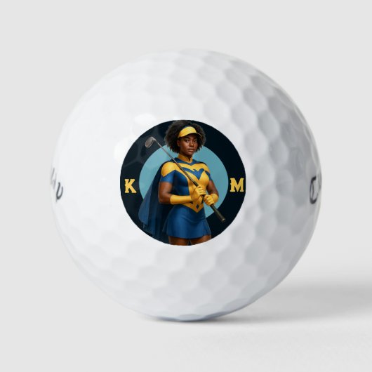 Personalized Superhero Callaway Warbird Golf Balls ゴルフボール (正面)