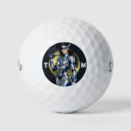 Personalized Superhero Callaway Warbird Golf Balls ゴルフボール (正面)