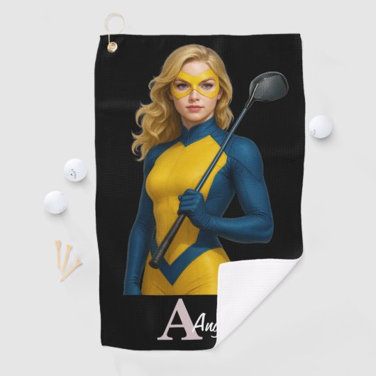 Personalized Superhero Golf Towel ゴルフタオル (インサイチュ)