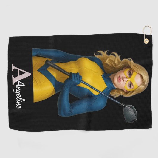 Personalized Superhero Golf Towel ゴルフタオル (横)