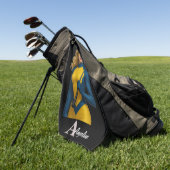 Personalized Superhero Golf Towel ゴルフタオル (グリーン)