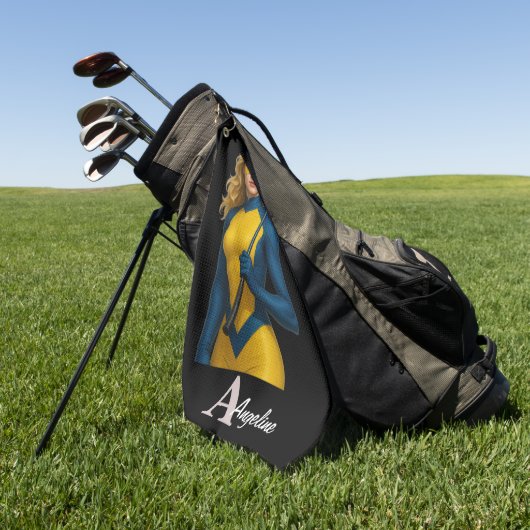 Personalized Superhero Golf Towel ゴルフタオル (グリーン)