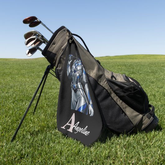 Personalized Superhero Golf Towel ゴルフタオル (グリーン)