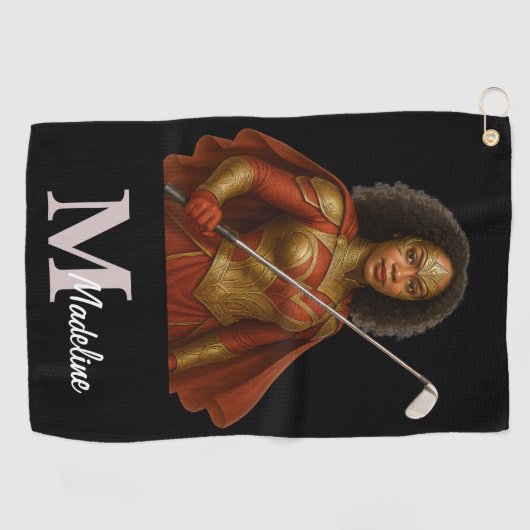 Personalized Superhero Golf Towel ゴルフタオル (横)