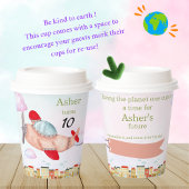Personalized Sustainable Red Airplane Birthday 紙コップ