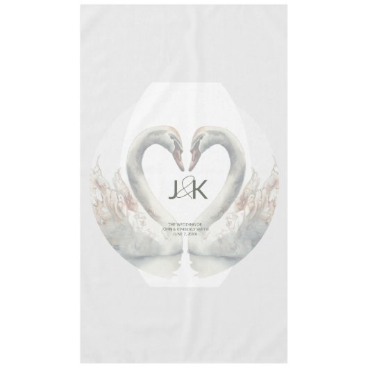 Personalized Swan テーブルクロス (正面)