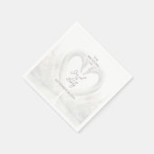 Personalized Swan Wedding Paper Napkins スタンダードカクテルナプキン (角)