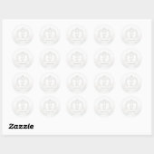 Personalized Swan Wedding Stickers ラウンドシール (シート)