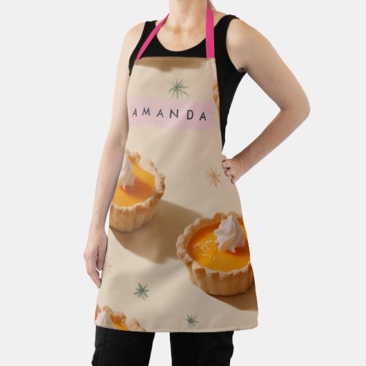 Personalized Sweet Custard Tart Pattern エプロン (インサイチュ)