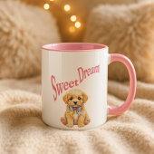 Personalized "Sweet Dream" Puppy Dog Watercolor  マグカップ